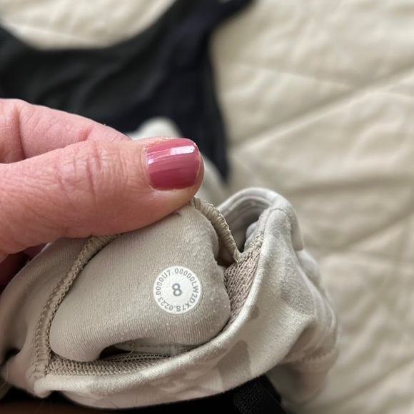 TWO Lululemon Align Bra B/C cup, Cheetah Camo Antique White Multi & Grey size 8 - Picture 5 of 16